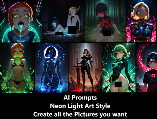 AI Prompts / Neon Light Art Style